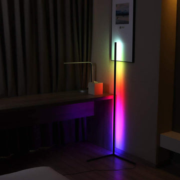 RGB Corner Floor Lamp Modern Simple LED Rod Floor Lamps Living Room