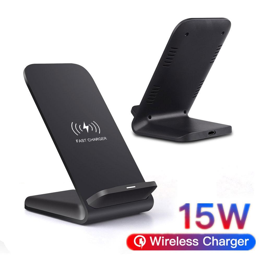 15W Qi Wireless Phone Charger Holder Auto-Adaptive Fast Charge Pad