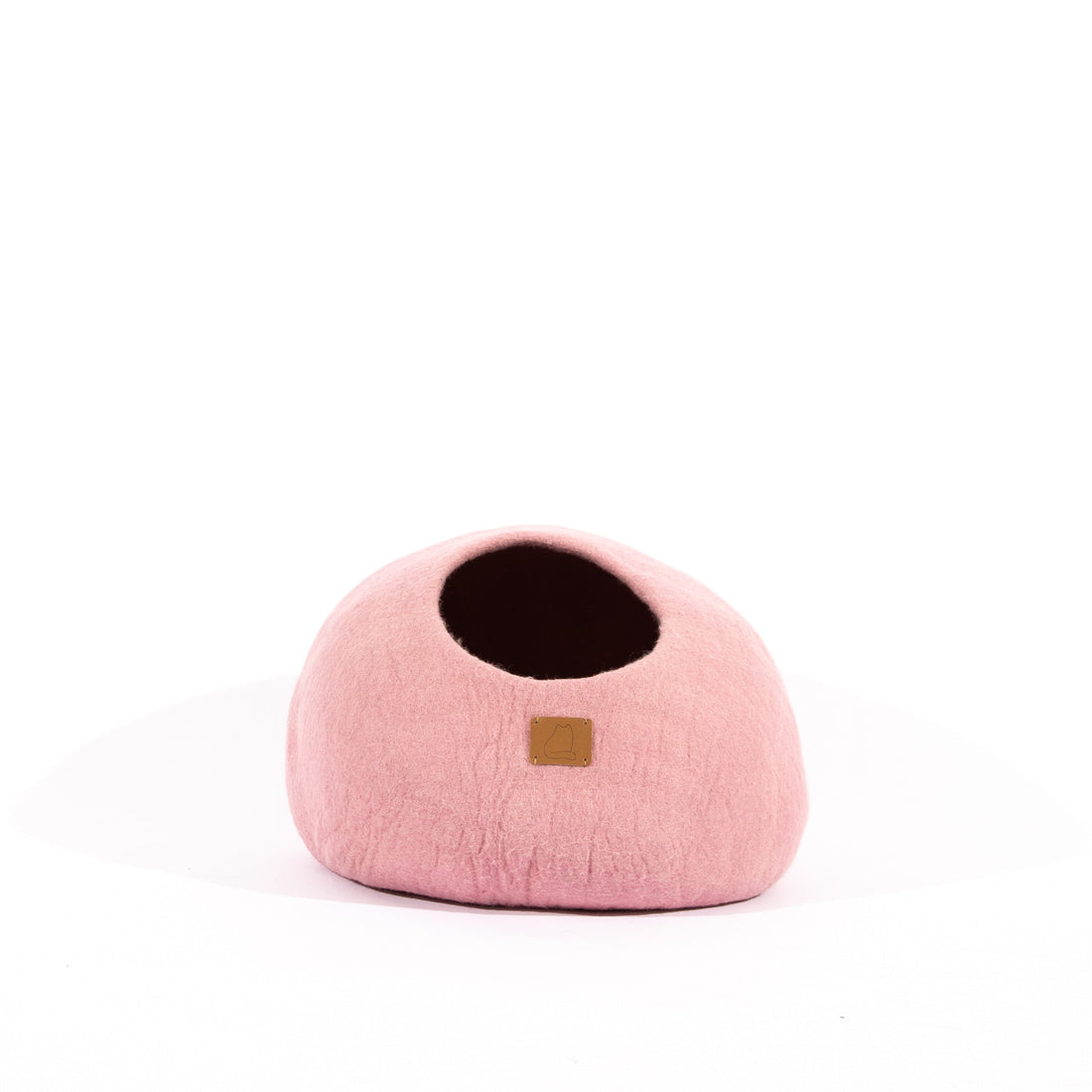 Premium Felted Wool Cat Cave Bed - Cozy Peekaboo Round Cave for Large