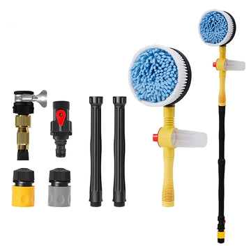 Car Cleaning Brush Car Wash Foam Brush Automatic Rotary Long Handle