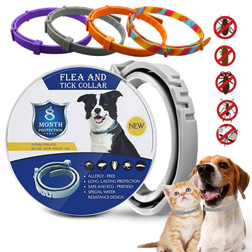 Flea And Tick Collar Silicone Adjustable Dogs Cats Collar Anti-mosquitoes Insect Repellent Pet Supplies