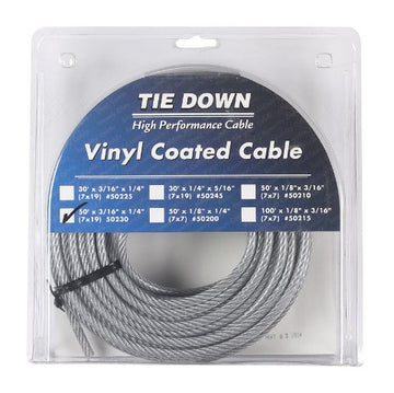 Tie Down Eng 50230 Pre- Cut Coated Vinyl Cable  50 ft.