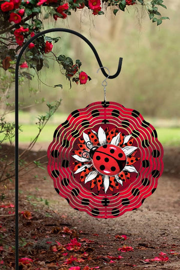 Home Decor Ladybug Garden Wind Spinner