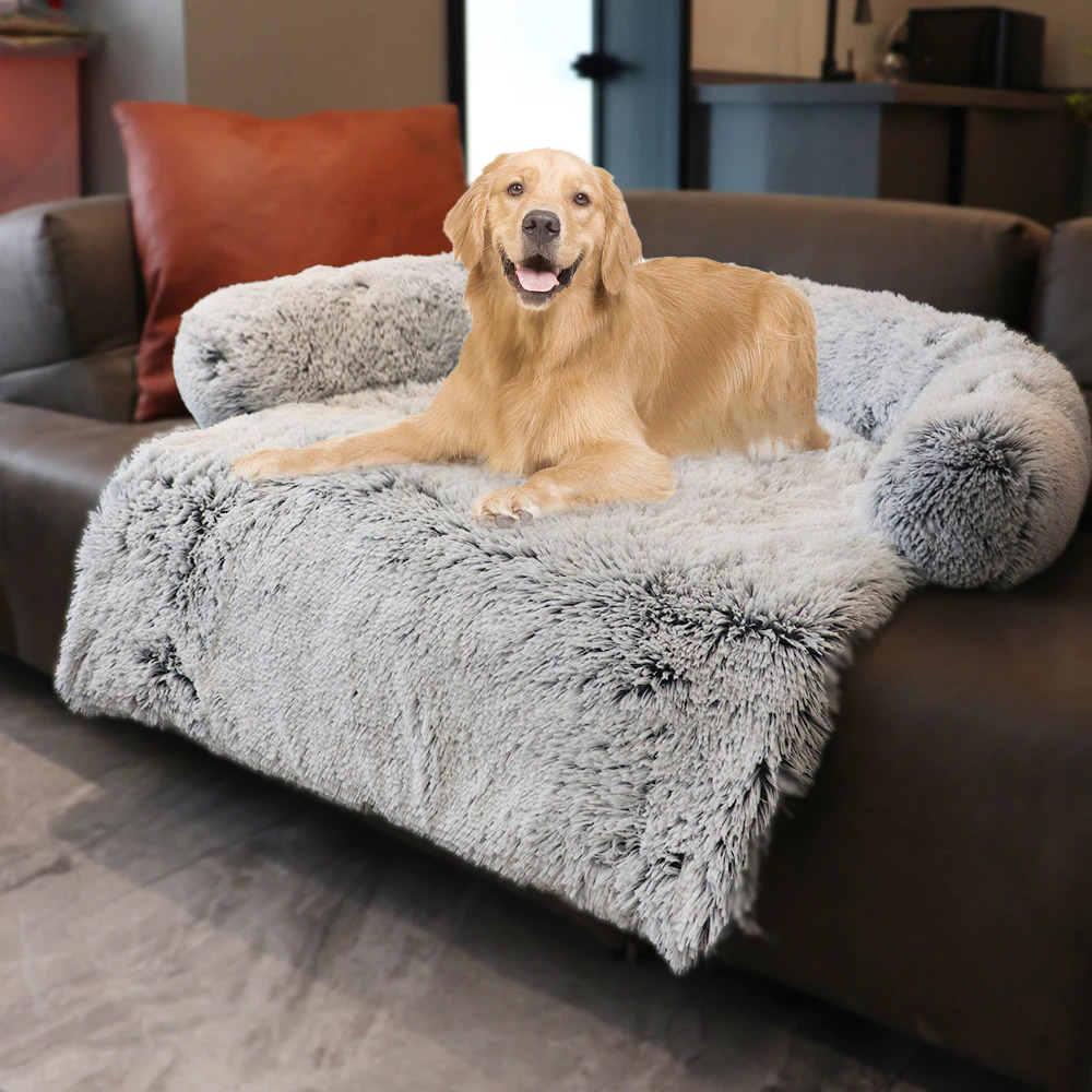 Calming Waterproof Dog Bed, Pet Couch Protector L