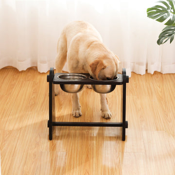 Elevated Dog Bowls for Medium Large Sized Dogs, Adjustable Heights