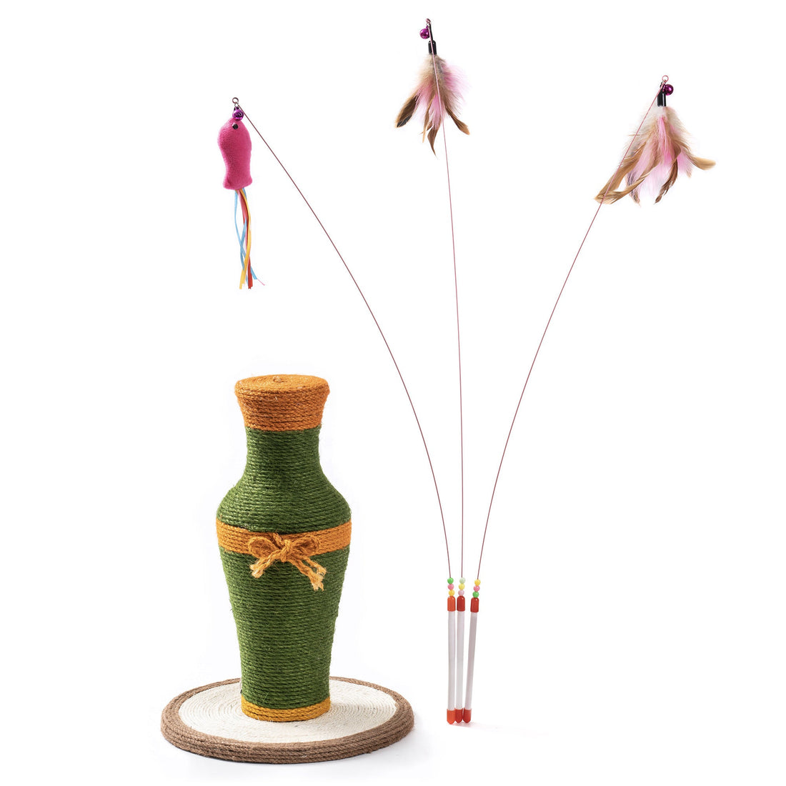 MewooFun Cotton and Linen Vase-Shaped Cat Toys Interactive Toys Cat