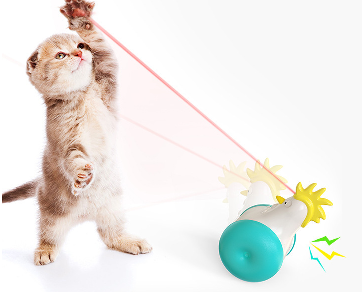 Funny Cat Toy Electric Sounding Tumbler Hair Laser Toy